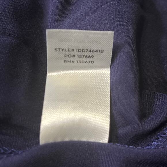 Lulus Navy Floral Midi Dress M Romantic Cottagecore Garden Party Slit cocktail - Picture 11 of 11